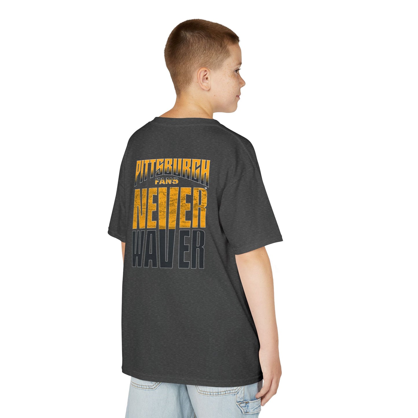 Pittsburgh Fans Never Waver Kids Heavy Cotton™ Tee