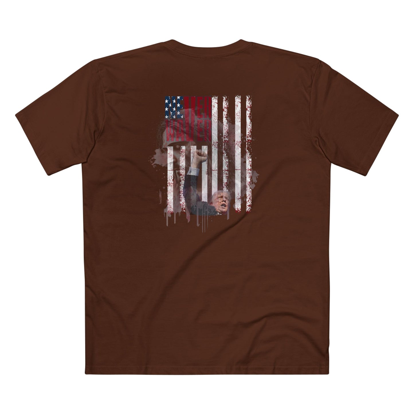 Never Waver Jesus Protecting America And Trump Men's Staple Tee