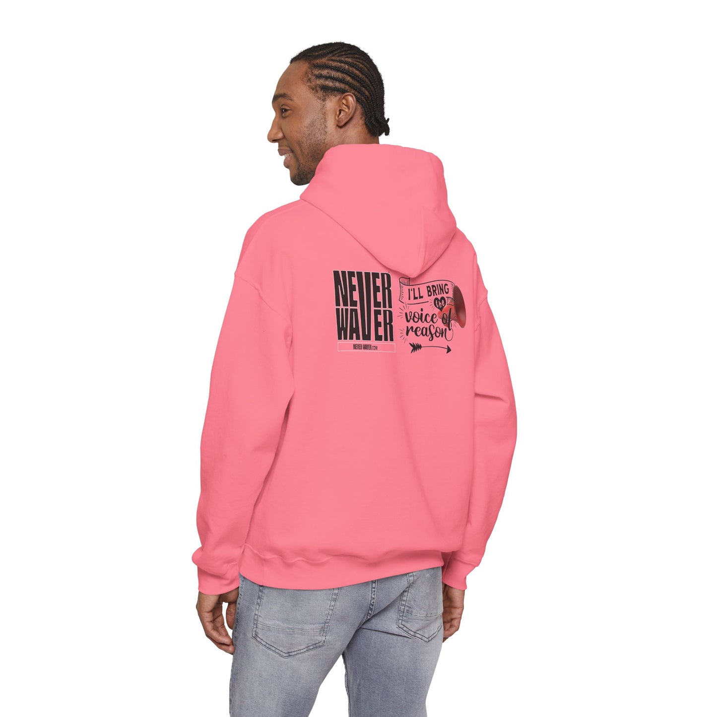 Unisex Heavy Blend™ Hooded Sweatshirt - "Never Waver I'll Bring The  Voice of Reason" Inspirational Hoodie