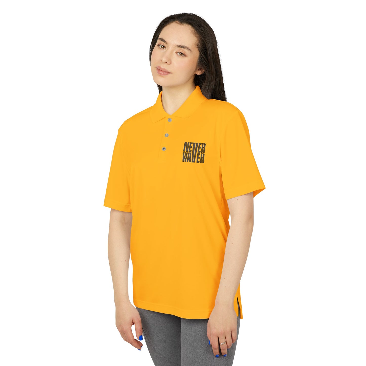 Never Waver Embroidered adidas Unisex Performance Polo
