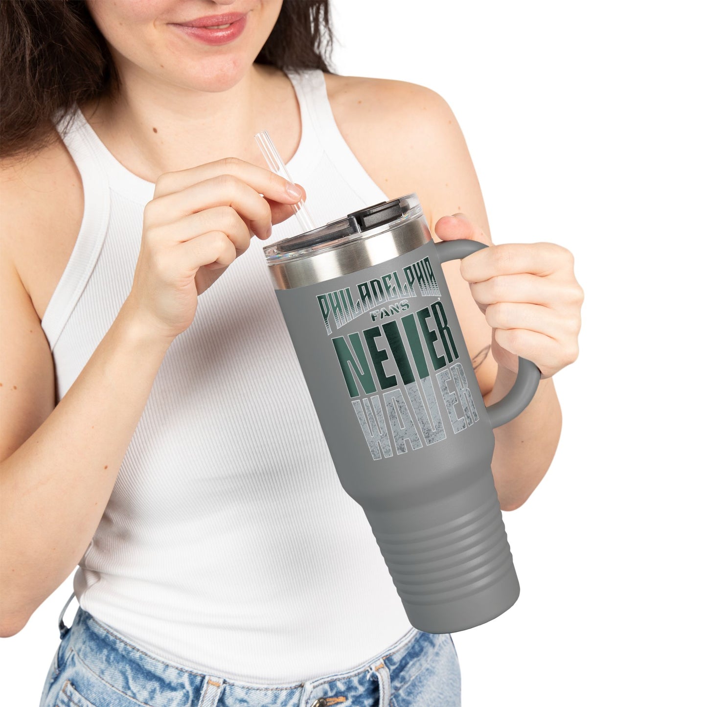Philadelphia Fans Never Waver Insulated Travel Mug, 40oz