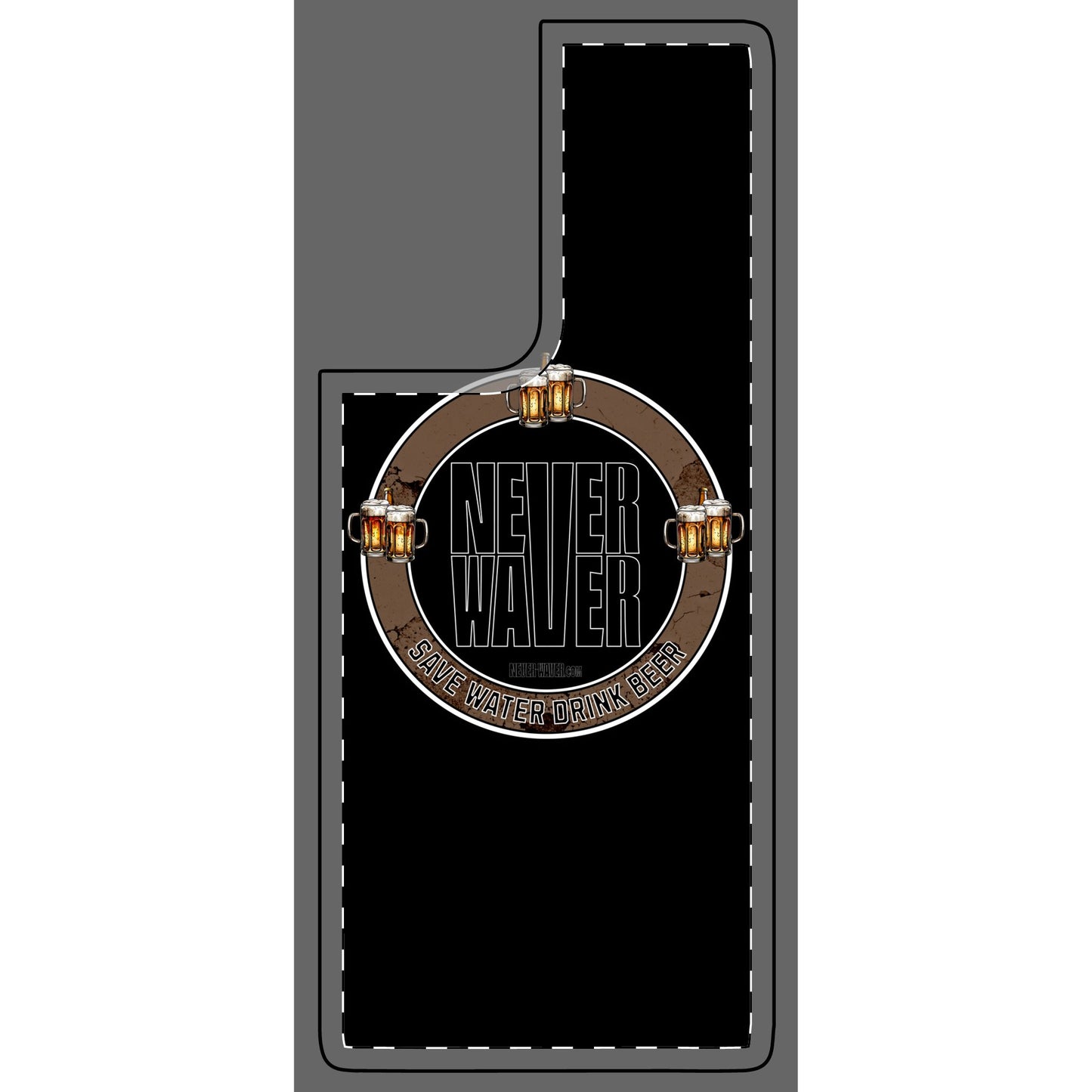Never Waver Save Water Drink Beer Phone Skin - Beer Lover's Accessory