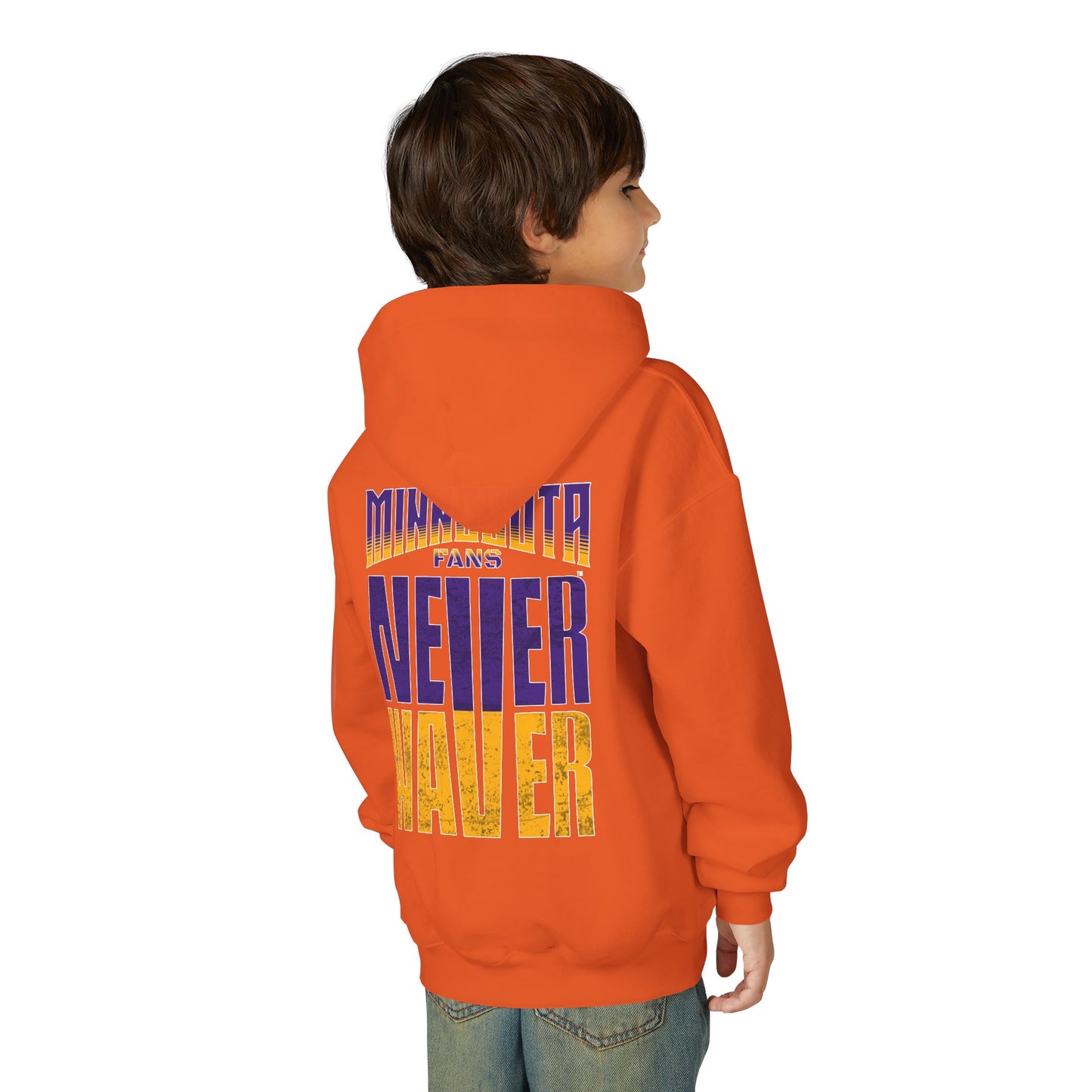 Minnesota Fans Never Waver Youth Heavy Blend Hoodie Sweatshirt