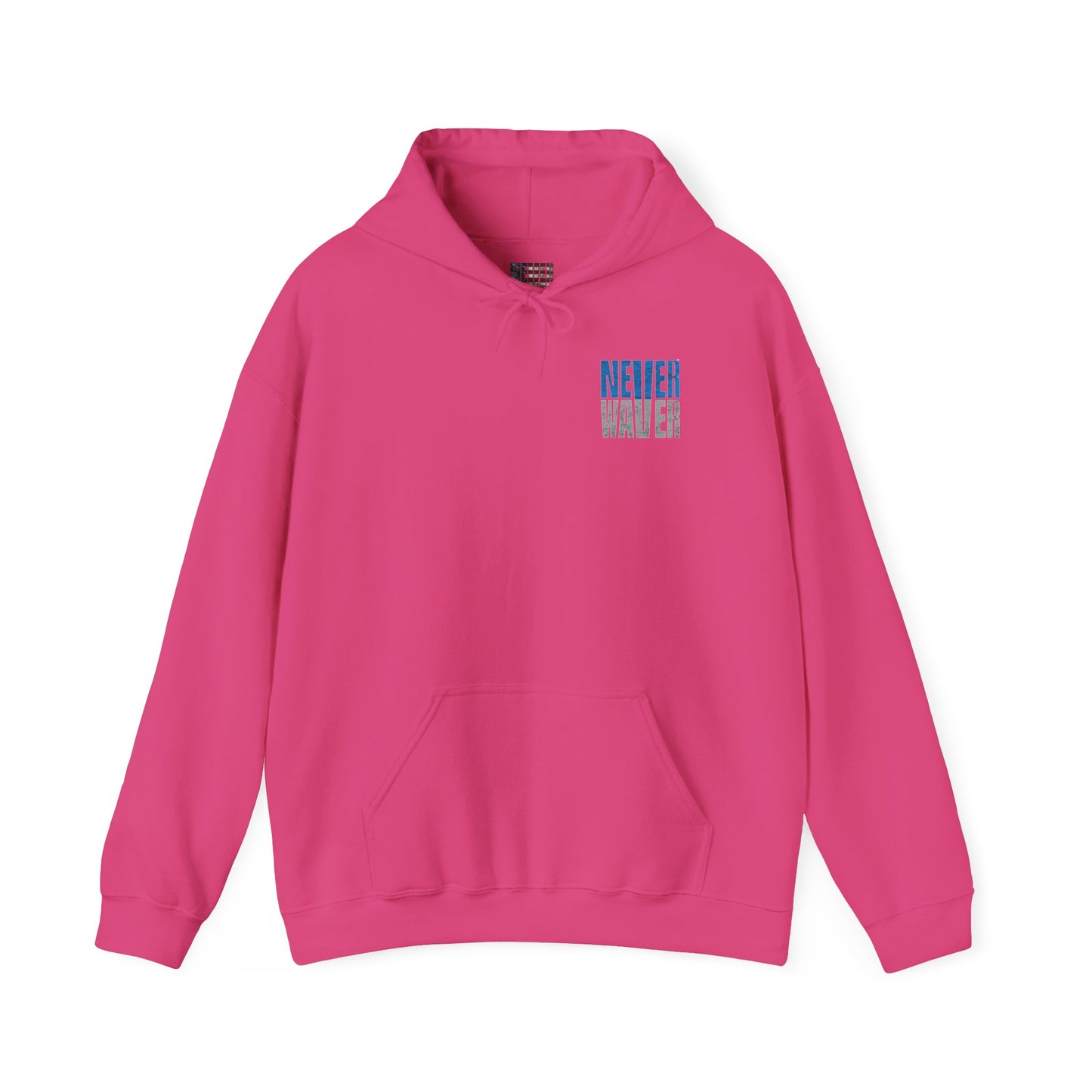 "Detroit Fans NEVER WAVER w Leopard Football" Inspirational Wear Unisex Heavy Blend™ Hooded Sweatshirt