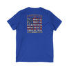 'America Never Wavers' Patriotic Shirt Unisex V-Neck Tee