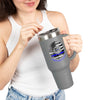 Never Waver Back The Blue 40oz Insulated Travel Mug