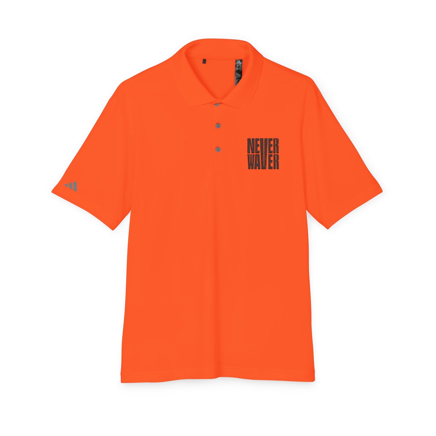 Never Waver Embroidered adidas Unisex Performance Polo