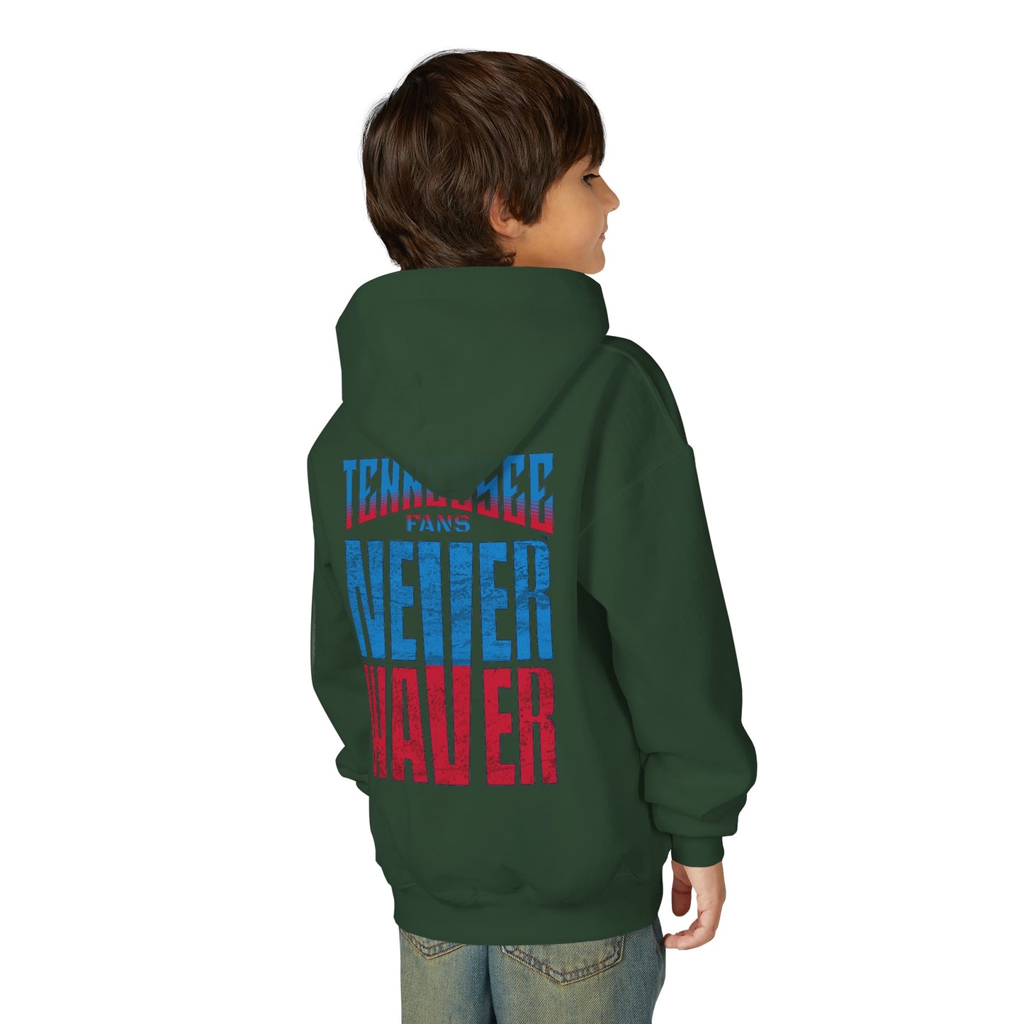Tennessee Fans Never Waver Youth Heavy Blend Hooded Sweatshirt