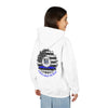 Never Waver Always Back The Blue  Vintage-Inspired Youth Hoodie with American Flag Design