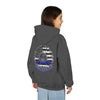 Never Waver Always Back The Blue  Vintage-Inspired Youth Hoodie with American Flag Design