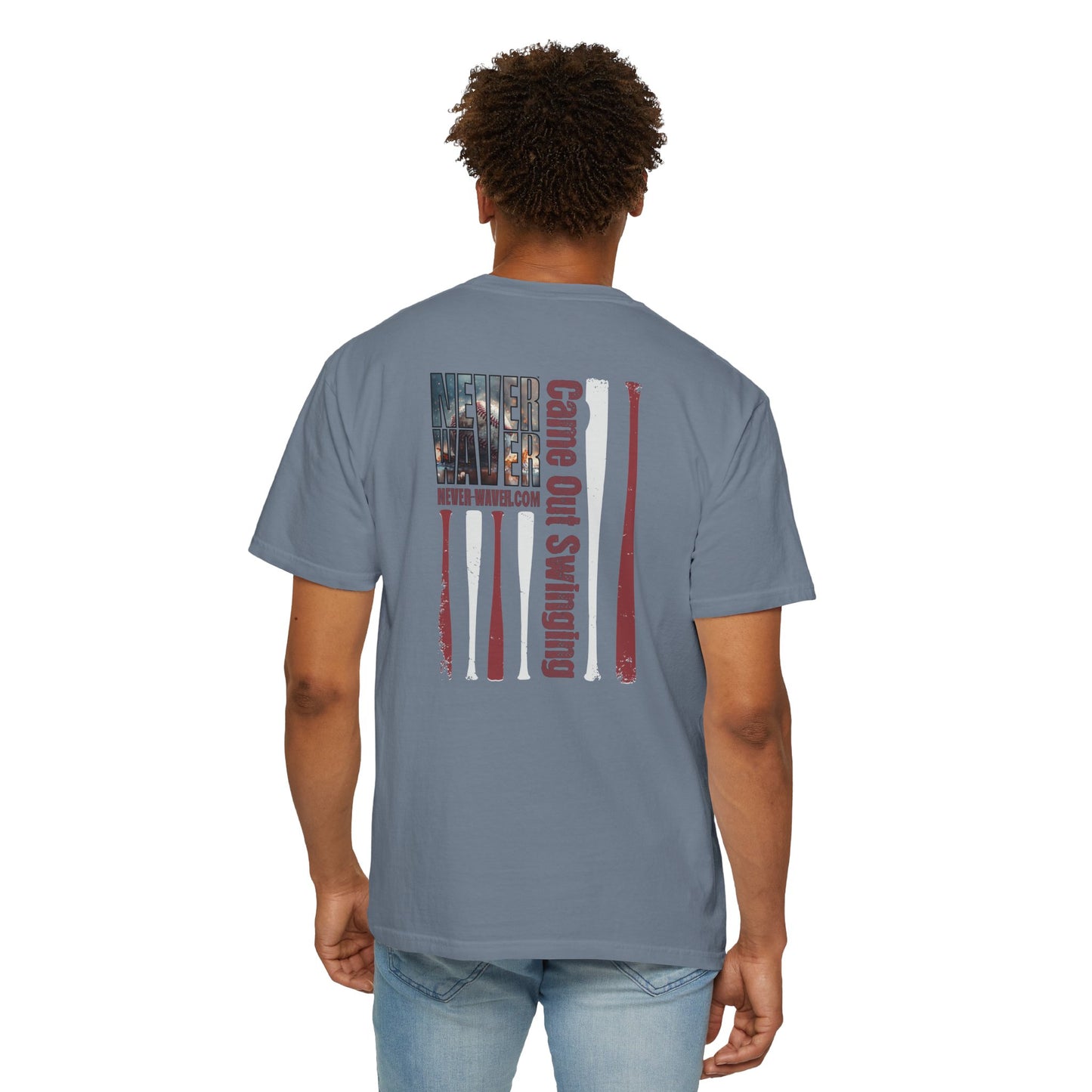 Never Waver T-Shirt — "Came Out Swinging" Graphic Tee