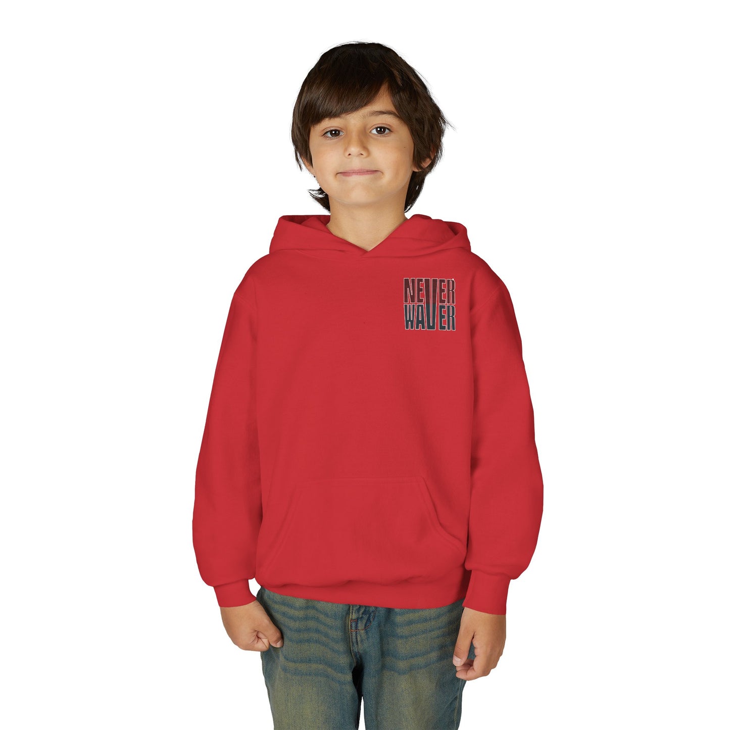 Atlanta Fans Never Waver Youth Heavy Blend Hooded Sweatshirt