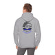 Never Waver Always Back the Blue Hooded Sweatshirt - Unisex Heavy Blend™ by Printify