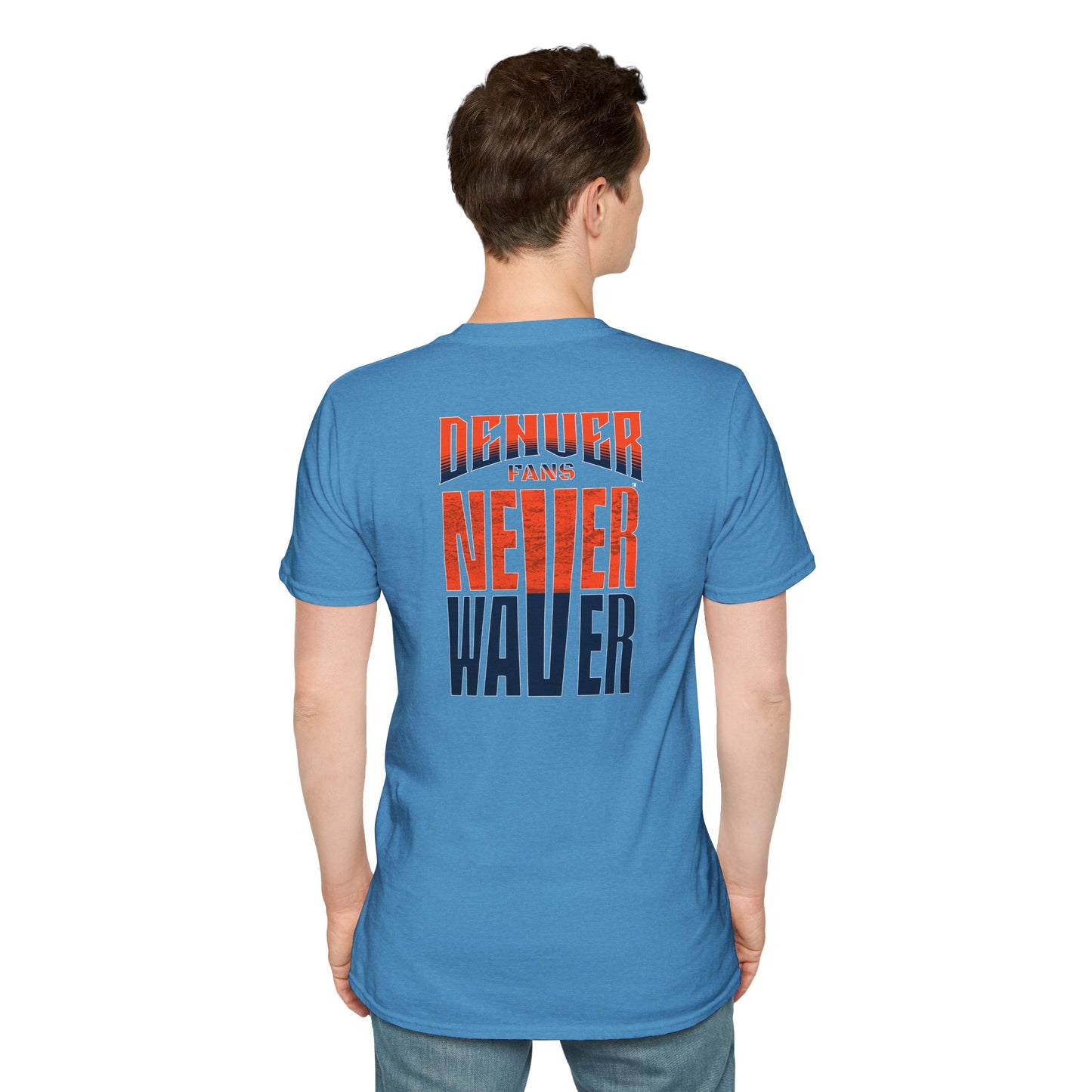 Denver Fans Never Waver Unisex Softstyle T-Shirt
