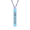 Engraved Vertical Bar Necklace YOU Never Waver