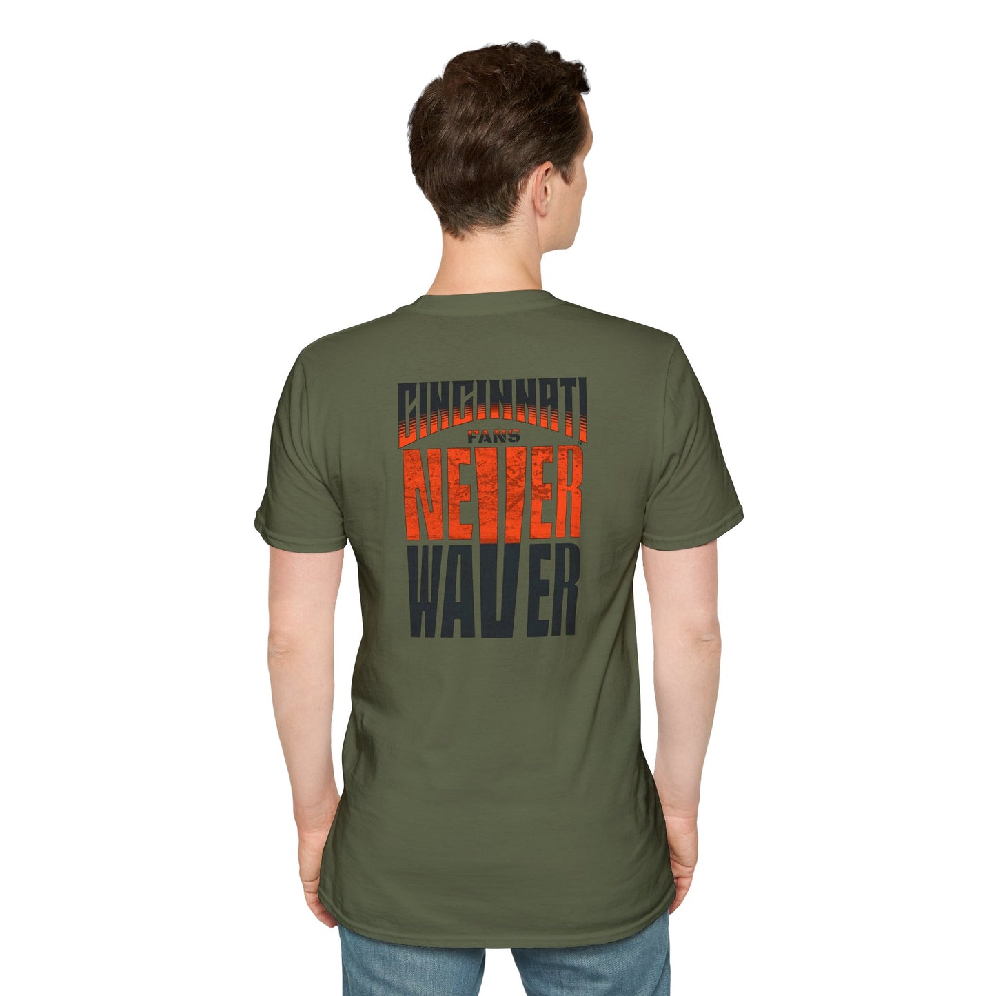 Cincinnati Fans Never Waver Unisex Softstyle T-Shirt