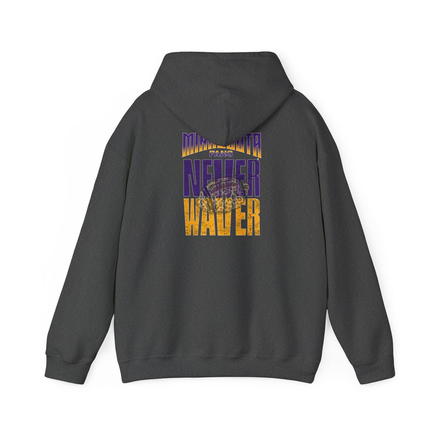 Minnesota Fans Never Waver w Leopard Football Unisex Heavy Blend™ Hoodie