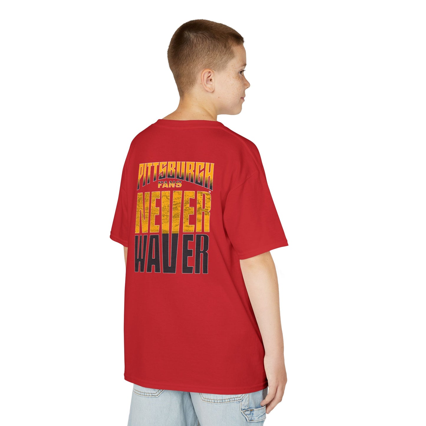 Pittsburgh Fans Never Waver Kids Heavy Cotton™ Tee