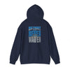 "Detroit Fans NEVER WAVER w Leopard Football" Inspirational Wear Unisex Heavy Blend™ Hooded Sweatshirt