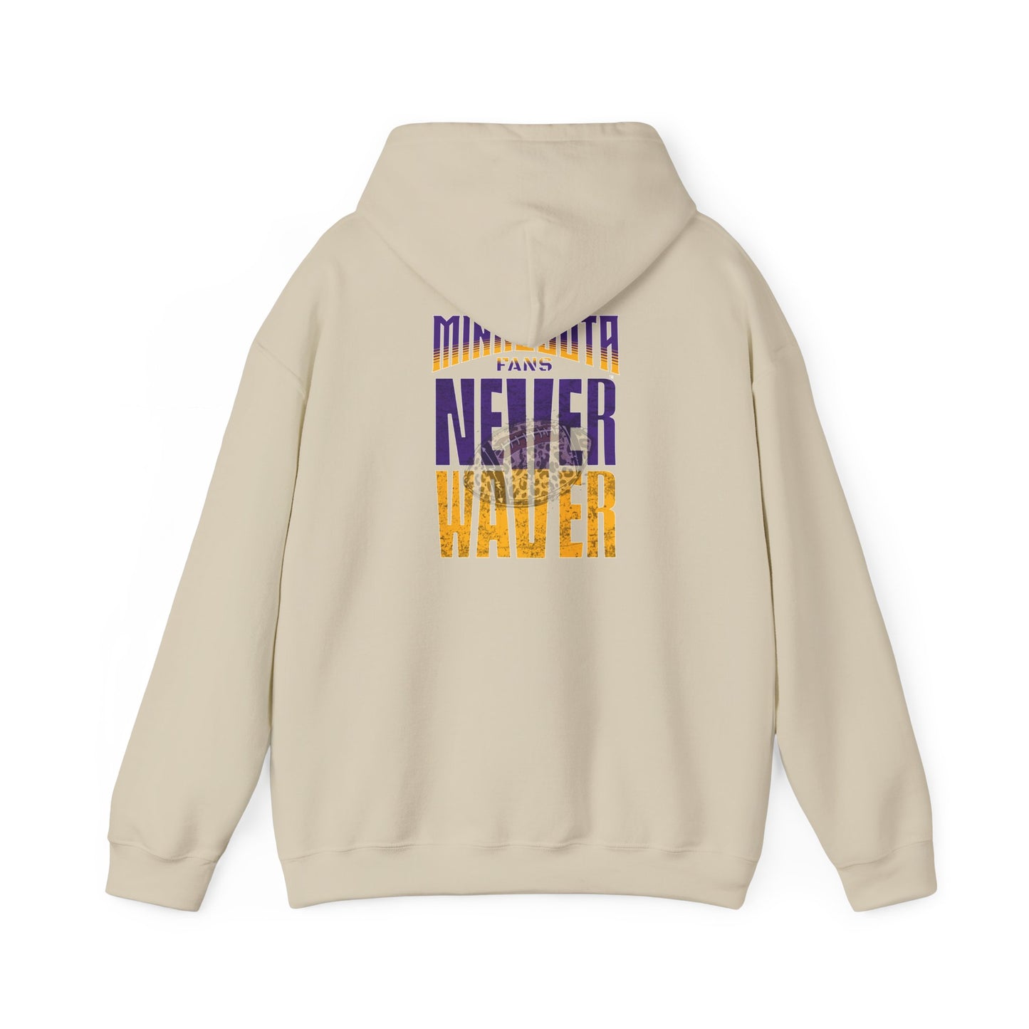 Minnesota Fans Never Waver w Leopard Football Unisex Heavy Blend™ Hoodie