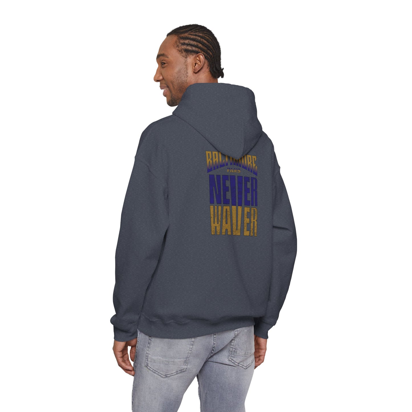 Baltimore Fans Never Waver Unisex Heavy Blend™ Hoodie, Sweatshirt