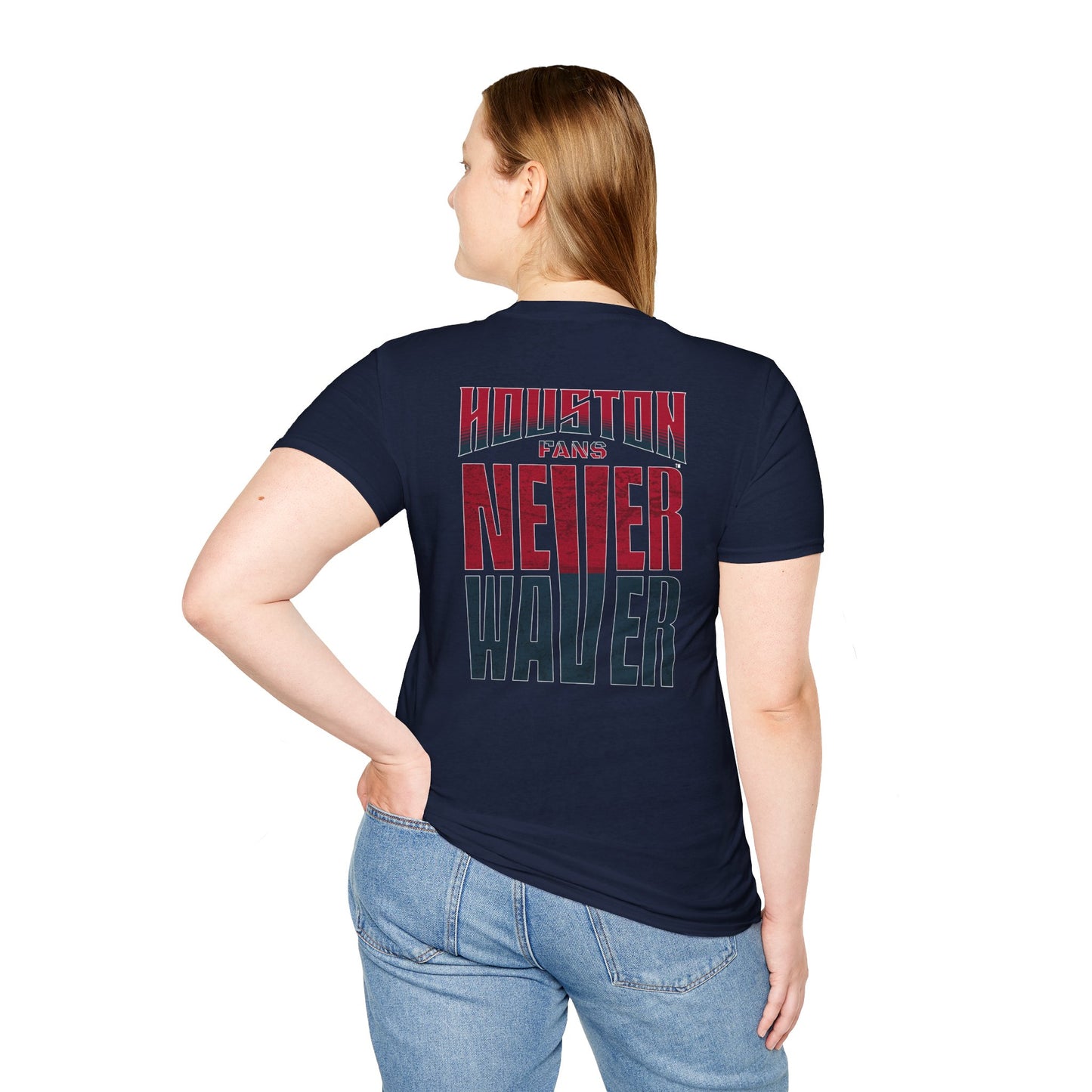 Houston Fans Never Waver Unisex Softstyle T-Shirt