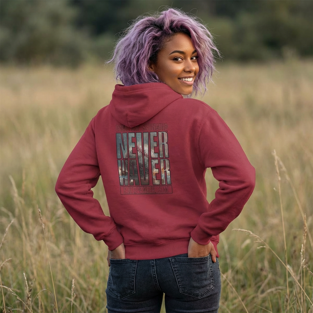 Never Waver — 'Came Out Swinging' Motivational Graphic Hoodie