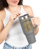 New Orleans Fans Never Waver W-Leopard Football Insulated Travel Mug, 40oz