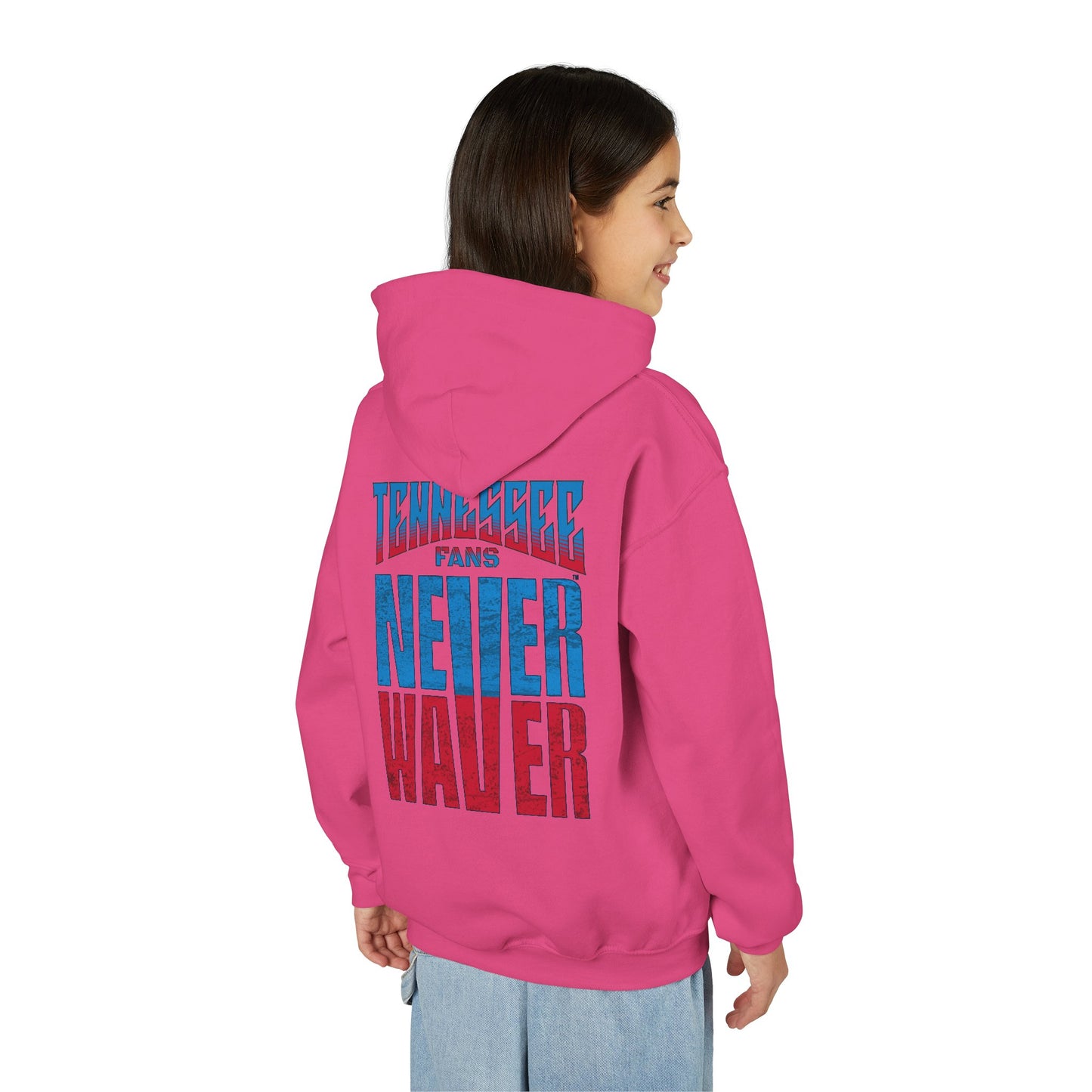 Tennessee Fans Never Waver Youth Heavy Blend Hooded Sweatshirt