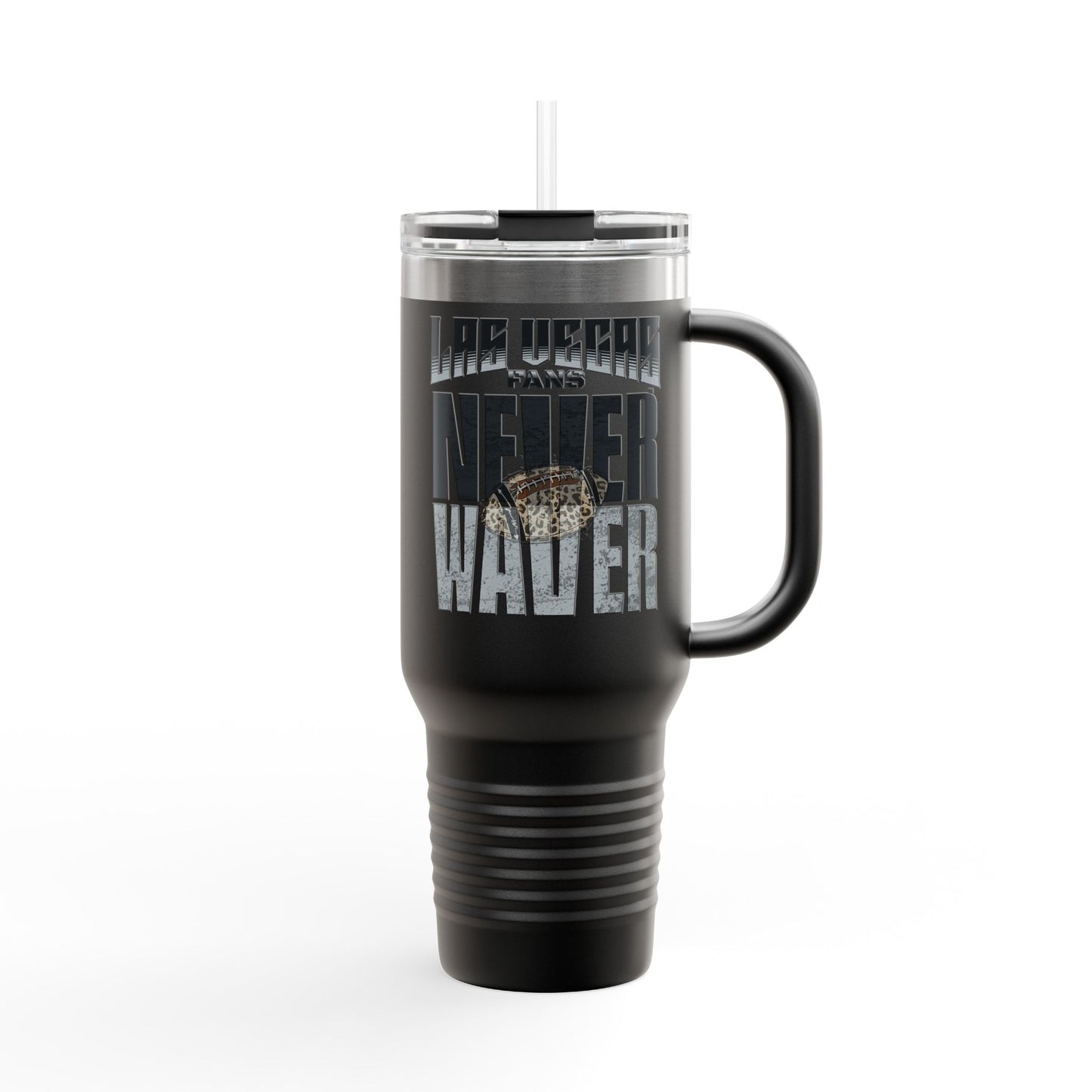 Las Vegas Fans Never Waver W-Leopard Football Insulated Travel Mug, 40oz