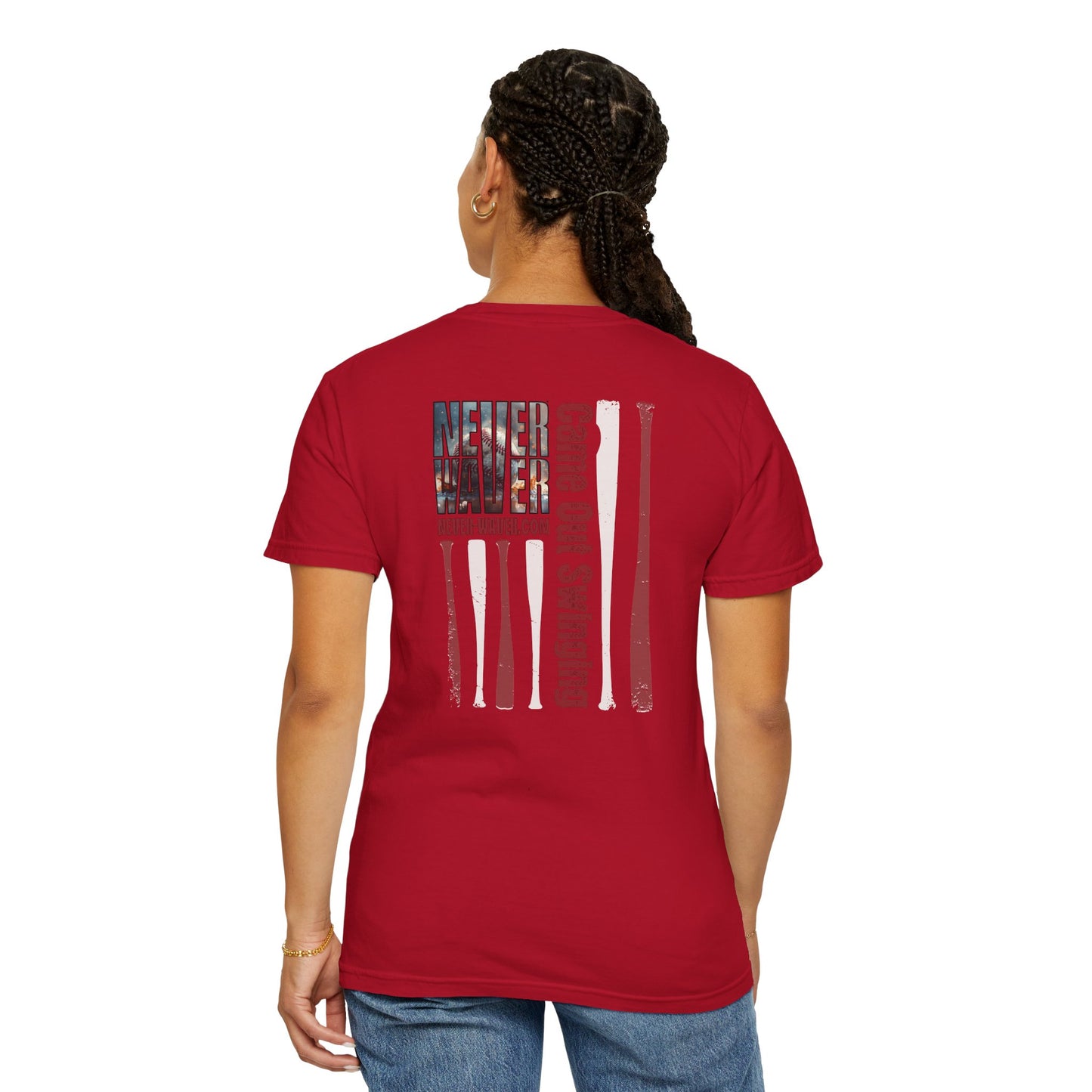 Never Waver T-Shirt — "Came Out Swinging" Graphic Tee
