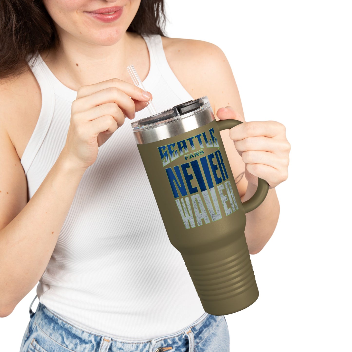 Seattle Fans Never Waver Insulated Travel Mug, 40oz