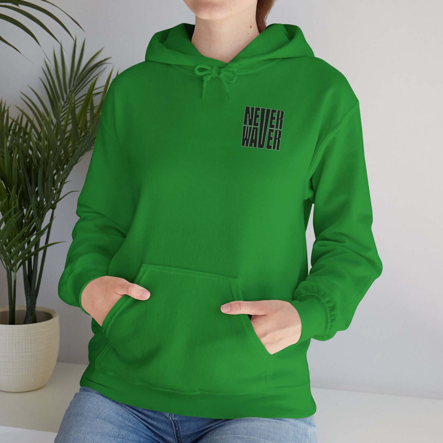 Cancer Awareness Hoodie - Never Waver - Fight, Hope, Strength, Love Tree of Ribbons