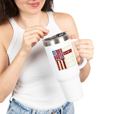 Never Waver Husband Daddy Protector Hero Insulated Travel Mug, 40oz