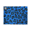 Blue Leopard Print Blanket — Soft Polyester Throw for Home, Travel & Gifts | Never Waver