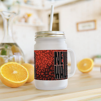 Never Waver Mason Jar with Straw - Trendy Drinkware for Parties & Everyday Use