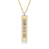 Hidden Message Sliding Bar Necklace — Engraveable Secret-Message Pendant ("You Never Waver / Custom Inside)