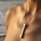 Hidden Message Sliding Bar Necklace — Engraveable Secret-Message Pendant ("You Never Waver / Custom Inside) by Printify