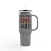 Arizona Fans Never Waver W- Leopard Football Insulated Travel Mug, 40oz