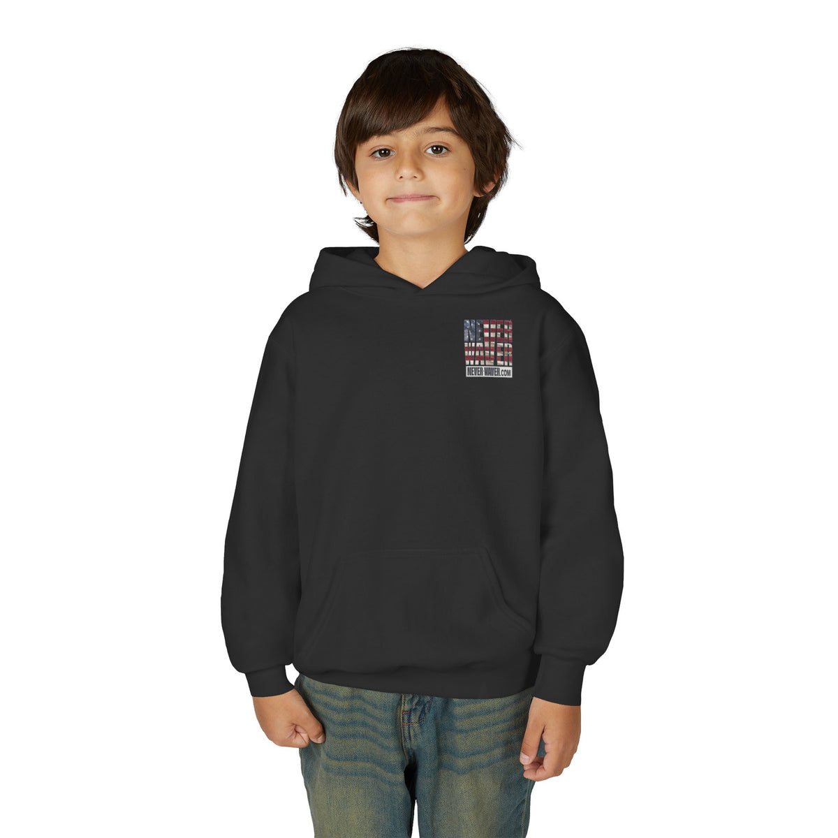Never Waver® Earn It Youth Hoodie | Old-School Backbone