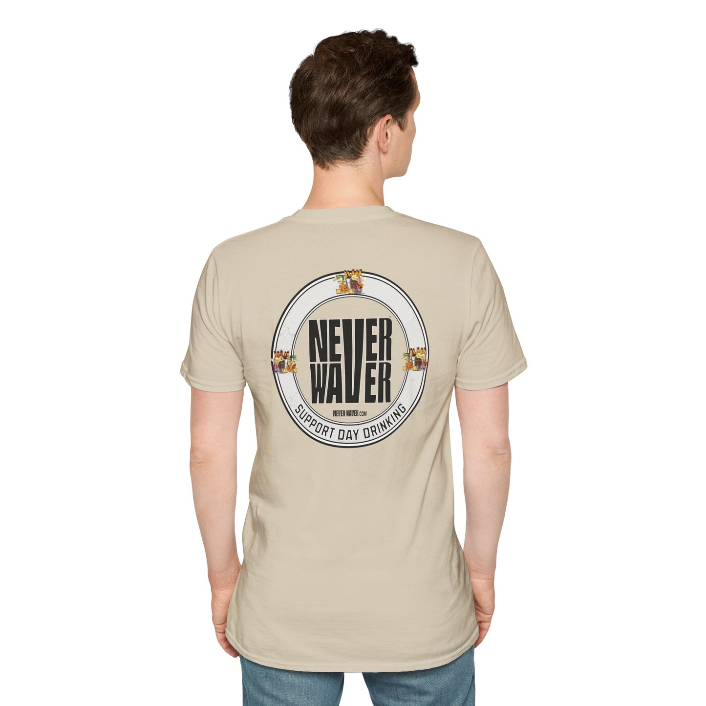 Support Day Drinking Never Waver  Unisex Soft style T-Shirt