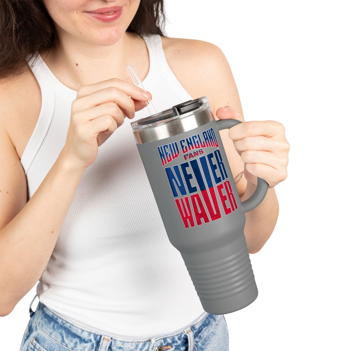 New England Fans Never Waver Insulated Travel Mug, 40oz