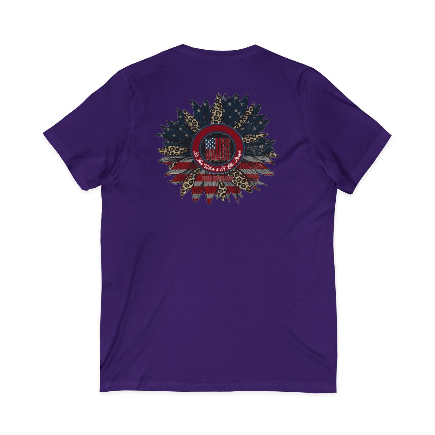 Never Waver Be Red White and A little Bougie T-Shirt Unisex V-Neck Tee