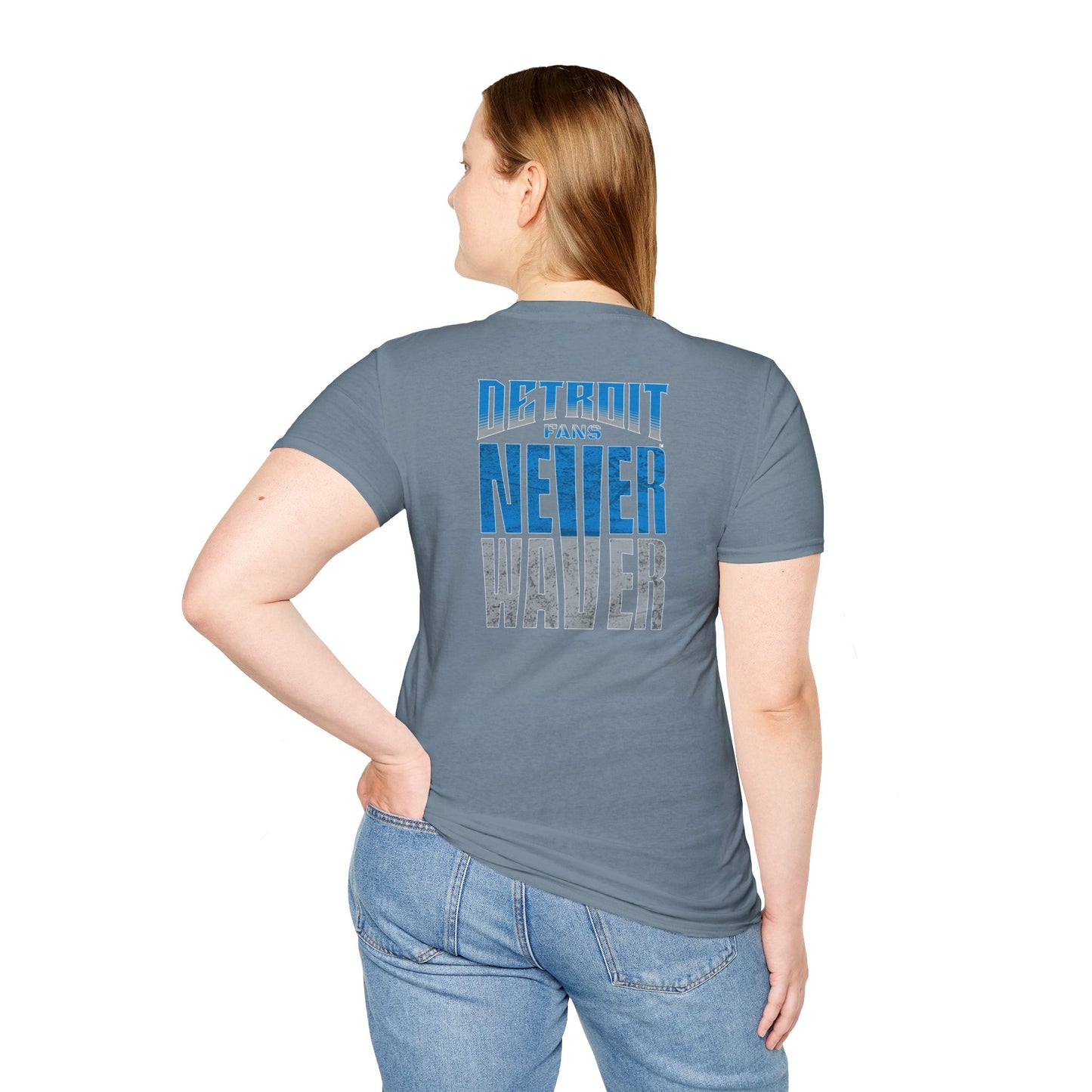 Detroit Fans Never Waver Unisex Softstyle T-Shirt