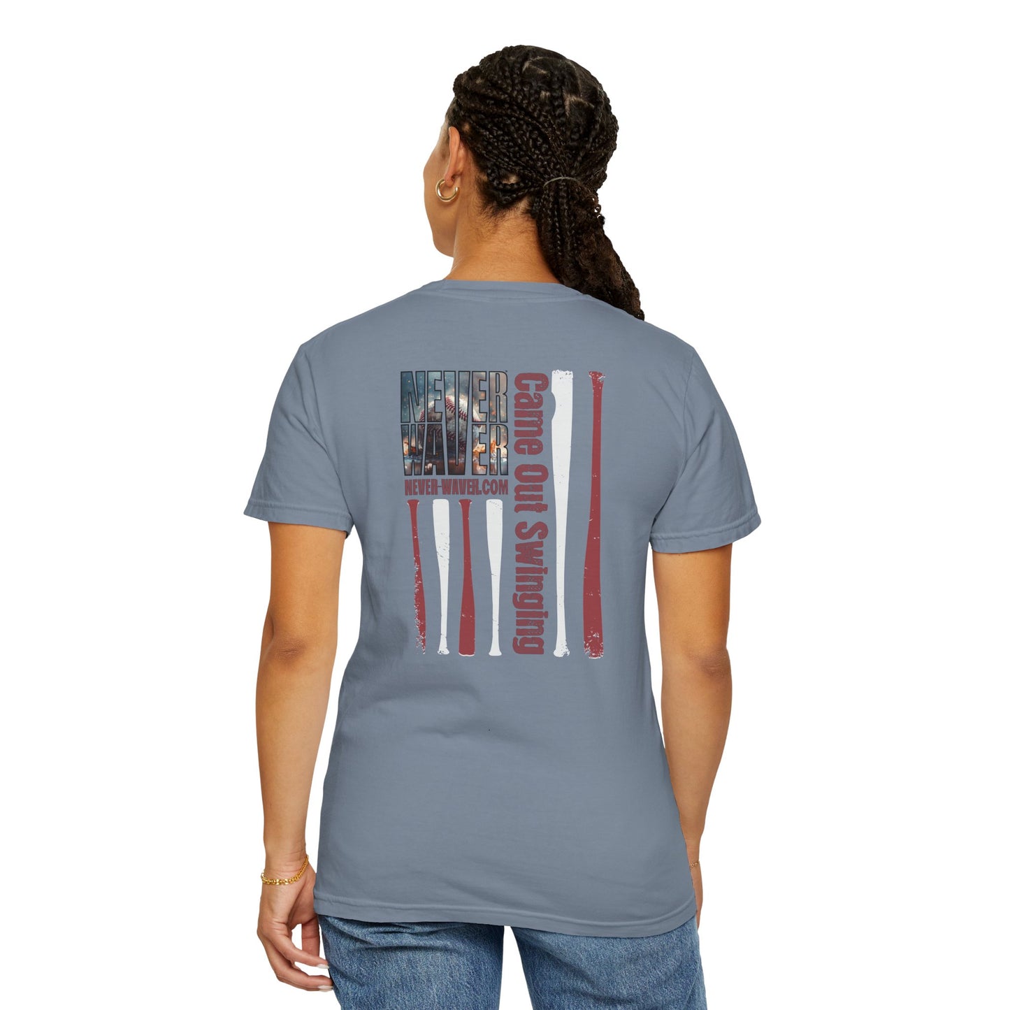 Never Waver T-Shirt — "Came Out Swinging" Graphic Tee