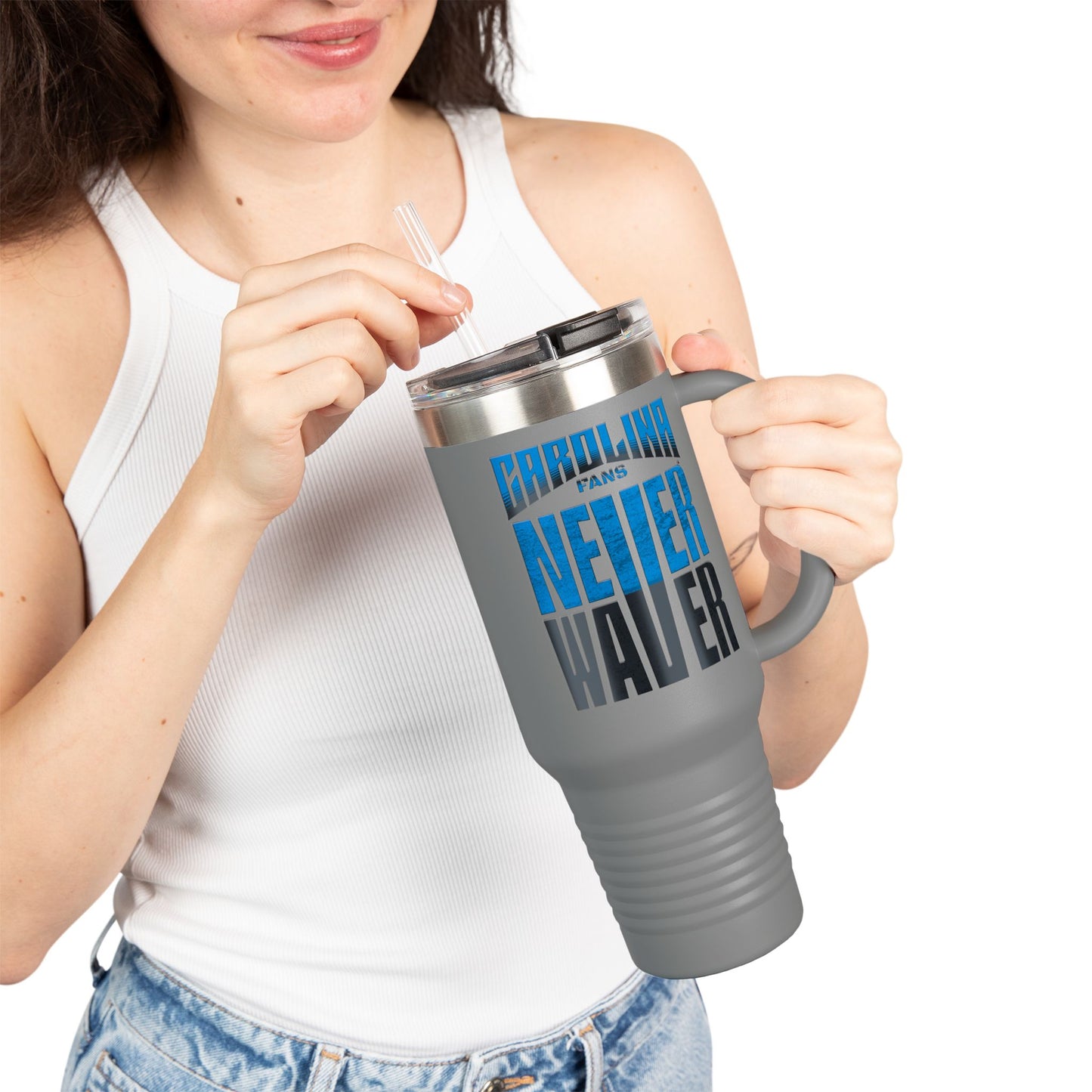 Carolina Fans Never Waver Insulated Travel Mug, 40oz