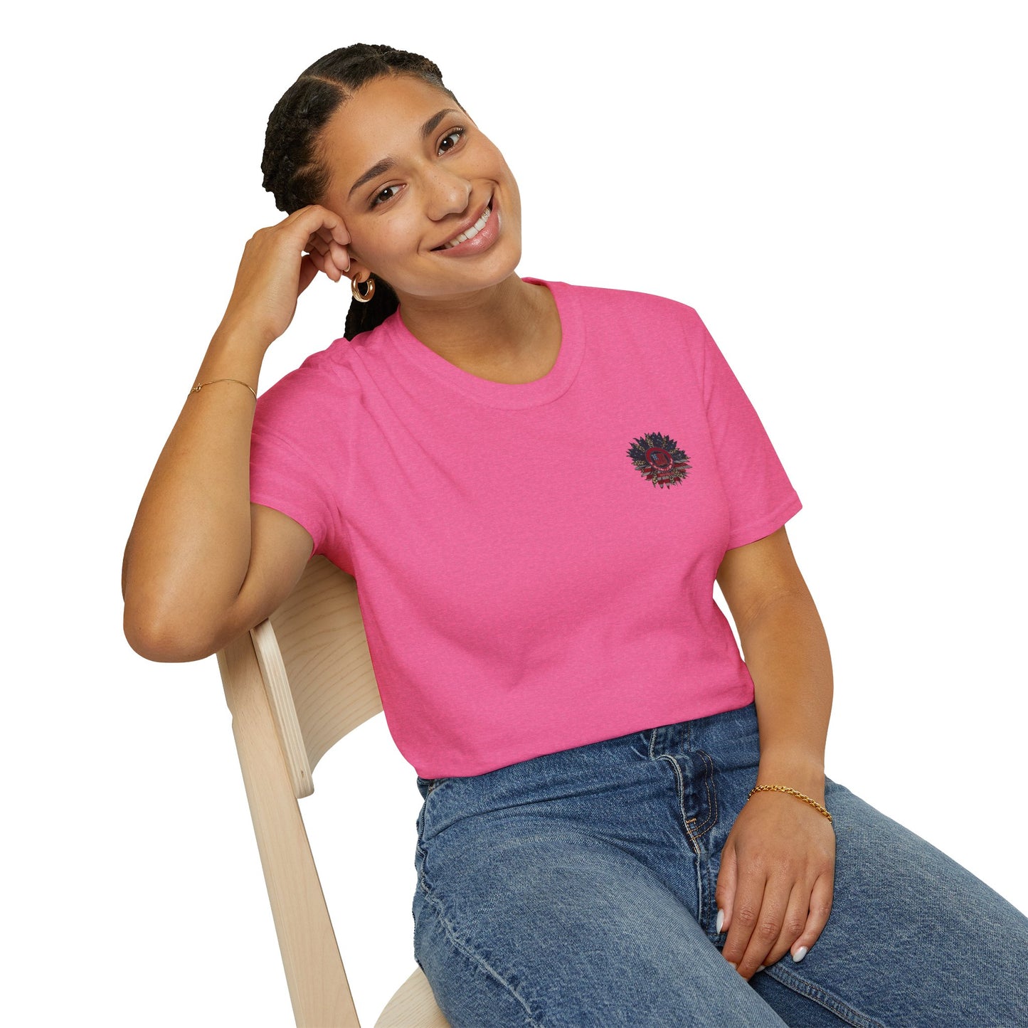 Never Waver Be Red White and A Little Bougie Unisex Soft style T-Shirt