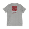 Never Waver Dream Believe Achieve Motivational V-Neck Tee