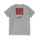Never Waver Dream Believe Achieve Motivational V-Neck Tee by Printify