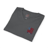 Never Waver Like This Mom V-Neck Tee for Moms - Patriotic Short Sleeve Shirt